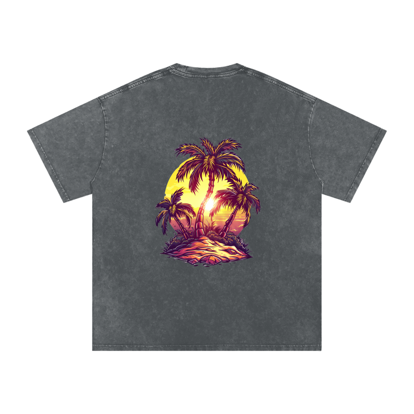 Snow Washed Oversized Cotton T-Shirt