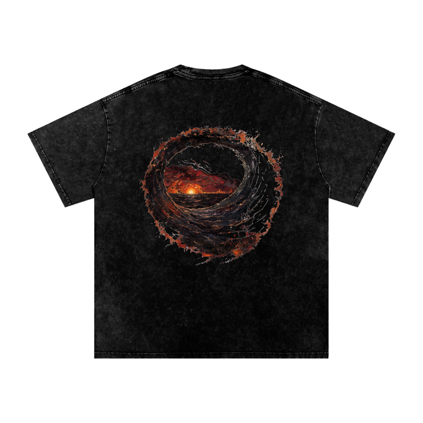 Snow Washed Oversized Cotton T-Shirt