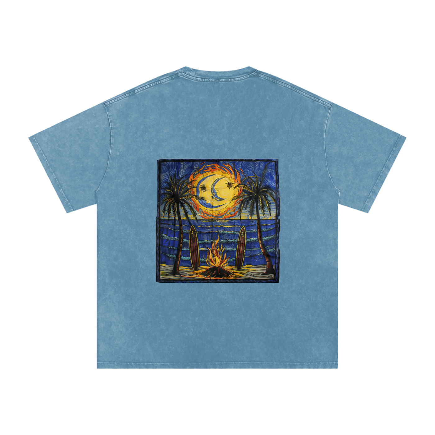 Snow Washed Oversized Cotton T-Shirt
