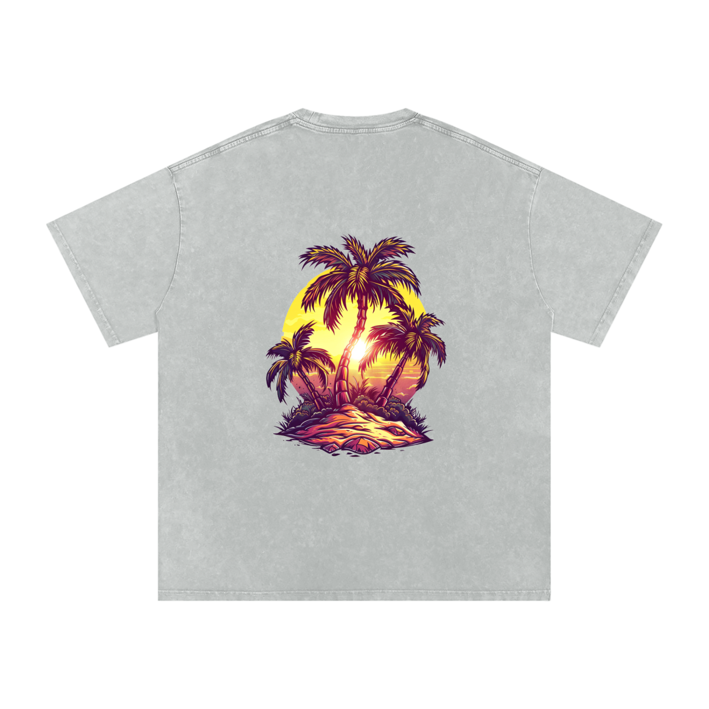 Snow Washed Oversized Cotton T-Shirt