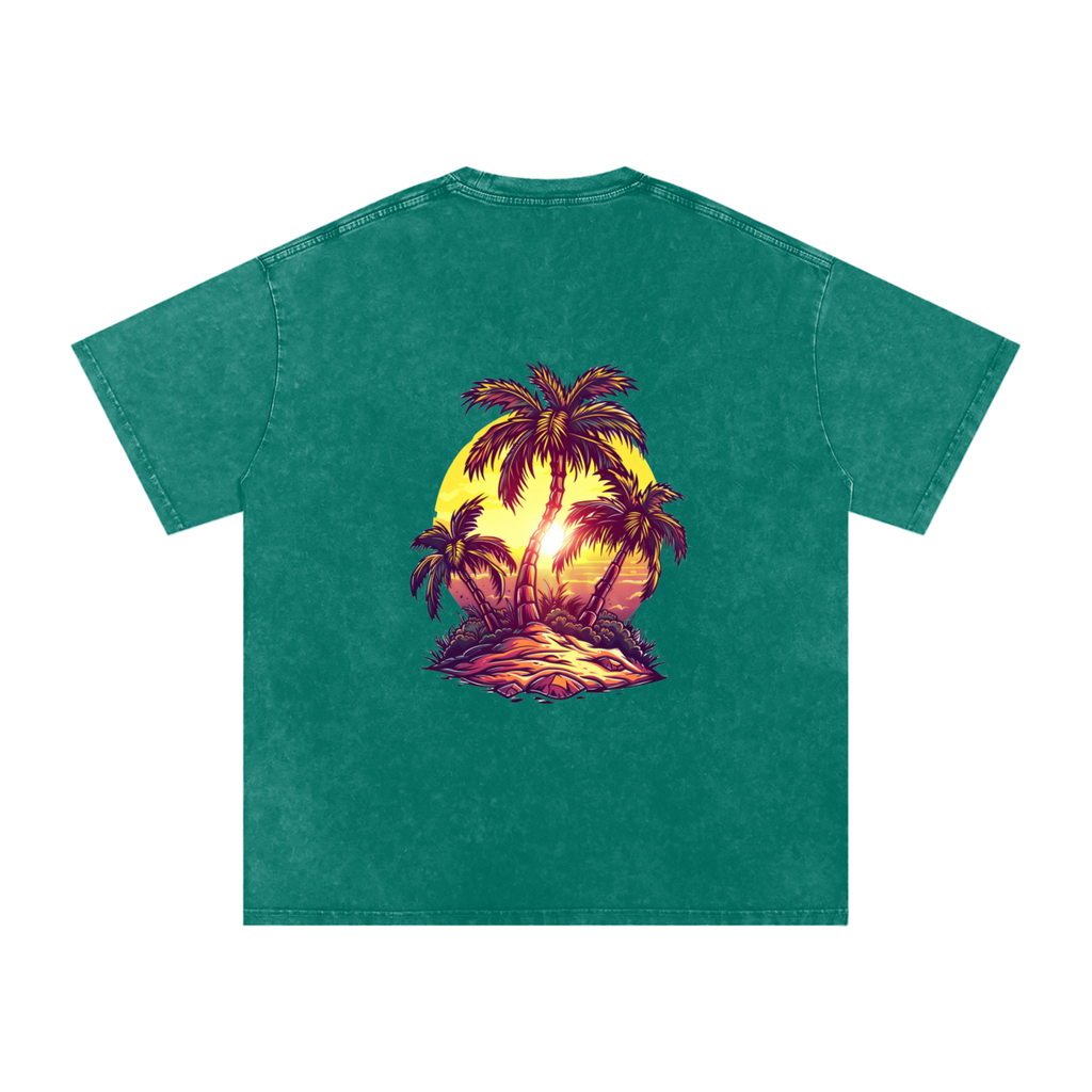 Snow Washed Oversized Cotton T-Shirt